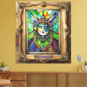 Mardi Gras Realm Portretten - De Priesteres Canvas Afdruk (Insitu (Woonkamer))