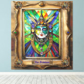 Mardi Gras Realm Portretten - De Priesteres Canvas Afdruk (Insitu (Houten vloer))