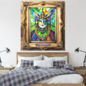 Mardi Gras Realm Portretten - De Priesteres Canvas Afdruk (Insitu (Slaapkamer))