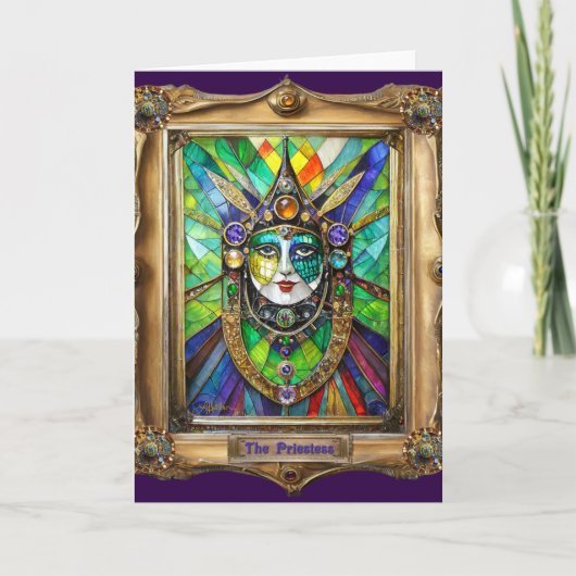 Mardi Gras Realm Portretten - De Priesteres Kaart (Voorkant)