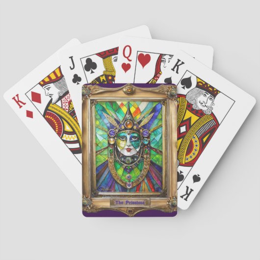 Mardi Gras Realm Portretten - De Priesteres Pokerkaarten (Achterkant)
