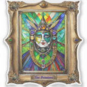 Mardi Gras Realm Portretten - De Priesteres Sticker (Voorkant)