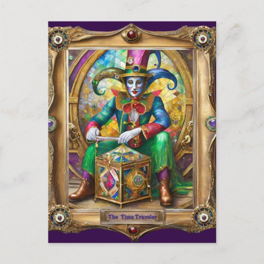 Mardi Gras Realm Portretten - De tijdreiziger Briefkaart (Voorkant)