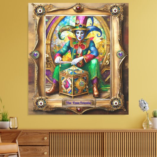 Mardi Gras Realm Portretten - De tijdreiziger Canvas Afdruk (Insitu (Woonkamer))