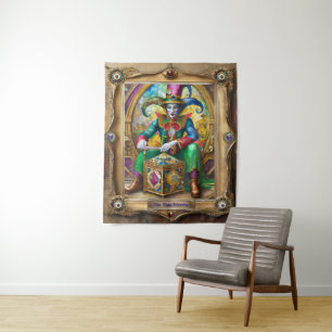 Mardi Gras Realm Portretten - De tijdreiziger Wandkleed
