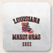 Mardi Gras Red Black Bier Onderzetter (Voorkant)