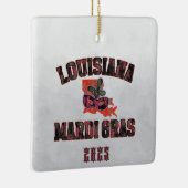 Mardi Gras Red Black Keramisch Ornament (Rechts)