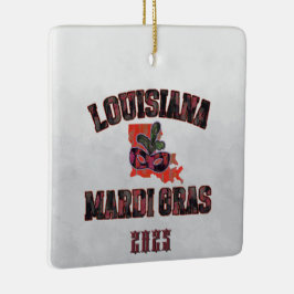 Mardi Gras Red Black Keramisch Ornament