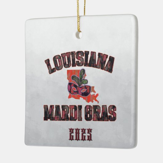 Mardi Gras Red Black Keramisch Ornament (Links)