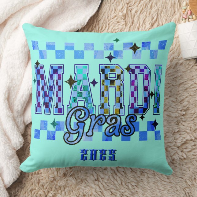 Mardi Gras Red Black Kussen (Deken)