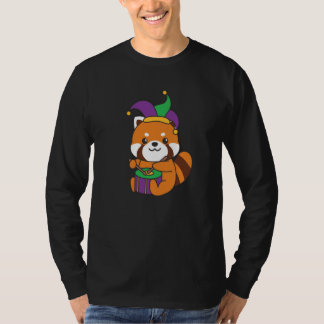 Mardi Gras Red Panda With Drum Mardi Gras Costume  T-shirt