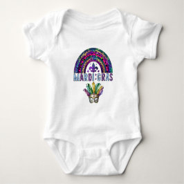 Mardi Gras Regenboog en Masker Baby Bodytuitje Romper