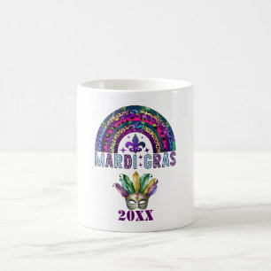 Mardi Gras Regenboog en Masker Koffiemok