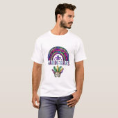 Mardi Gras Regenboog en Masker T-shirt (Voorkant volledig)