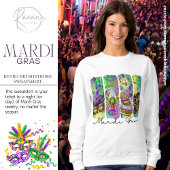Mardi Gras Retro Brushstroke Unisex Hoodie Trui