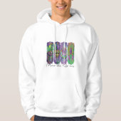 Mardi Gras Retro Glitter Brushstroke Hoodie (Voorkant)