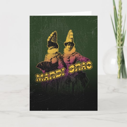 Mardi Gras Revelers Kaart (Voorkant)