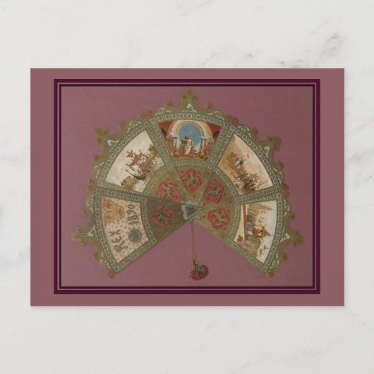 Mardi Gras Rex Ball 1890 Uitnodiging Briefkaart (Voorkant)