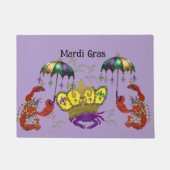 Mardi Gras rivierkreeft en koningskrab feestelijk Deurmat (Voorkant)