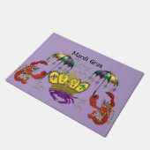 Mardi Gras rivierkreeft en koningskrab feestelijk Deurmat (Schuin)