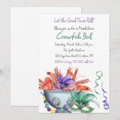 Mardi Gras Rivierkreeft Kook Uitnodiging (Voorkant / Achterkant)