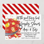 Mardi Gras Rivierkreeften Uitnodiging (Voorkant / Achterkant)