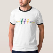 Mardi Gras rivierkreeftenstrepen T-shirt (Voorkant)