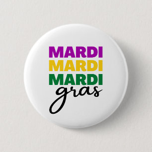 Mardi Gras Ronde Button 5,7 Cm
