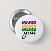 Mardi Gras Ronde Button 5,7 Cm (Voorkant /achterkant)