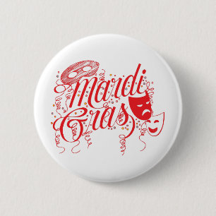 Mardi Gras Ronde Button 5,7 Cm