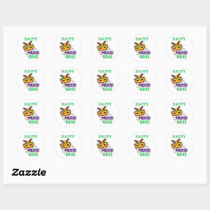 Mardi Gras Ronde Sticker