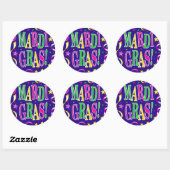 MARDI GRAS RONDE STICKER (Vel)