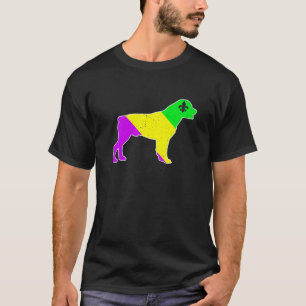 Mardi Gras Rottweiler Dog Funny Puppy Hondenliefhe T-shirt