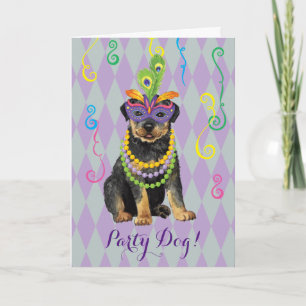 Mardi Gras Rottweiler Kaart