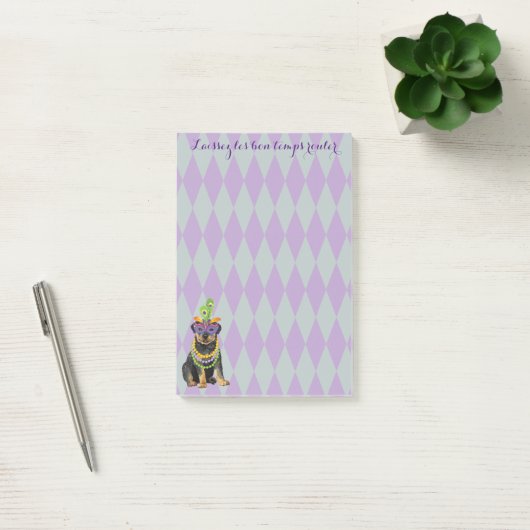 Mardi Gras Rottweiler Post-it® Notes (Kantoor)
