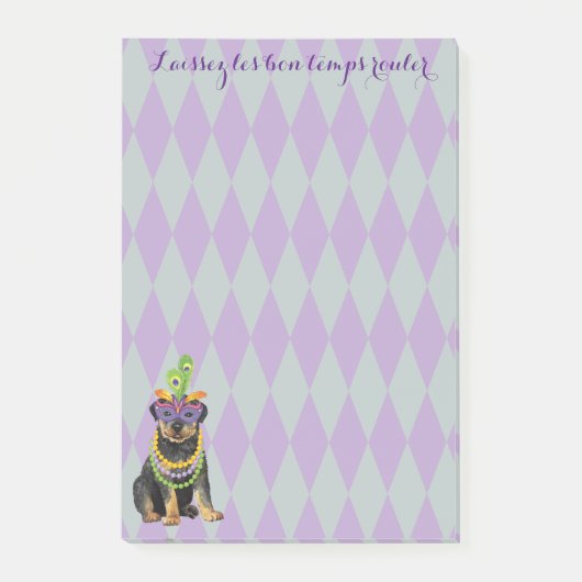 Mardi Gras Rottweiler Post-it® Notes (Voorkant)