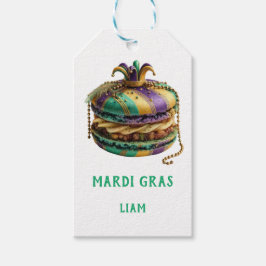 Mardi Gras Royal Macaron Cadeaulabel