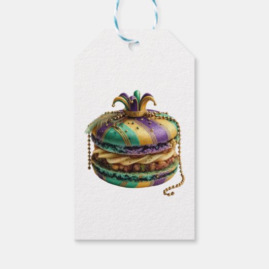 Mardi Gras Royal Macaron Cadeaulabel (Achterkant)