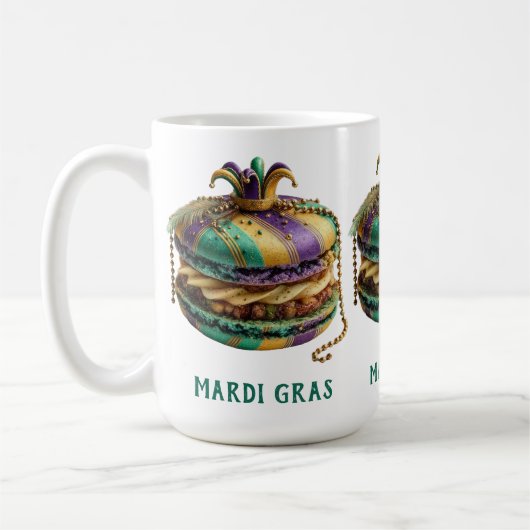 Mardi Gras Royal Macaron Koffiemok (Links)