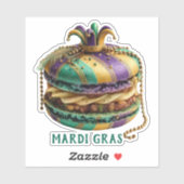 Mardi Gras Royal Macaron Sticker (Vel)