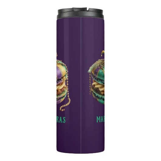 Mardi Gras Royal Macaron Thermosbeker (Achterkant)