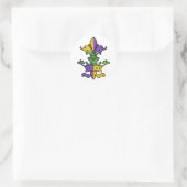 Mardi Gras Royalty Ronde Sticker (Tas)
