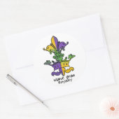 Mardi Gras Royalty Ronde Sticker (Envelop)