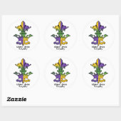 Mardi Gras Royalty Ronde Sticker (Vel)