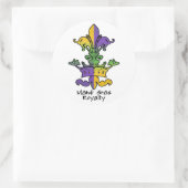Mardi Gras Royalty Ronde Sticker (Tas)