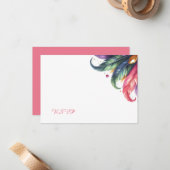 Mardi Gras RSVP-kaart Notitiekaartje (Voorkant / Achterkant in situ)