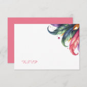 Mardi Gras RSVP-kaart Notitiekaartje (Voorkant / Achterkant)