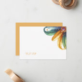 Mardi Gras RSVP-kaart Notitiekaartje (Voorkant / Achterkant in situ)