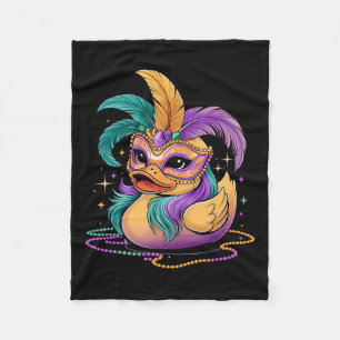 Mardi Gras Rubber Duck Kostuum Party Mask Funny Ma Fleece Deken