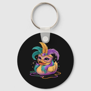 Mardi Gras Rubber Duck Kostuum Party Mask Funny Ma Sleutelhanger